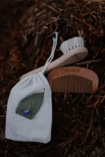 Doğal At Kılı Yüz Saç Bakım Fırçası Kiraz Ağacı Tarak